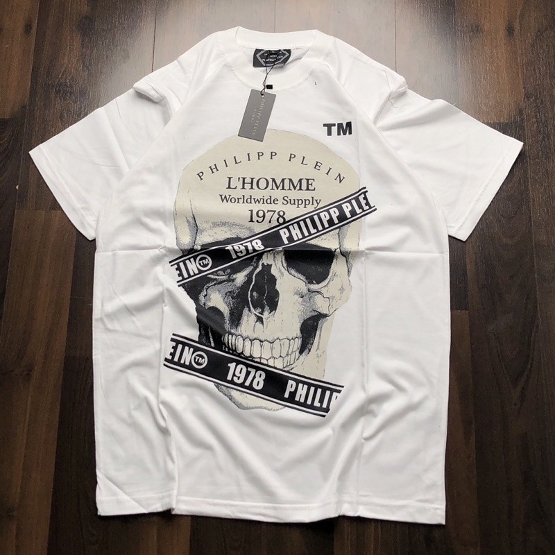 kaos PHILIPP PLEIN - LHomme Putih Fulltag + Label Tshirt Import Premium