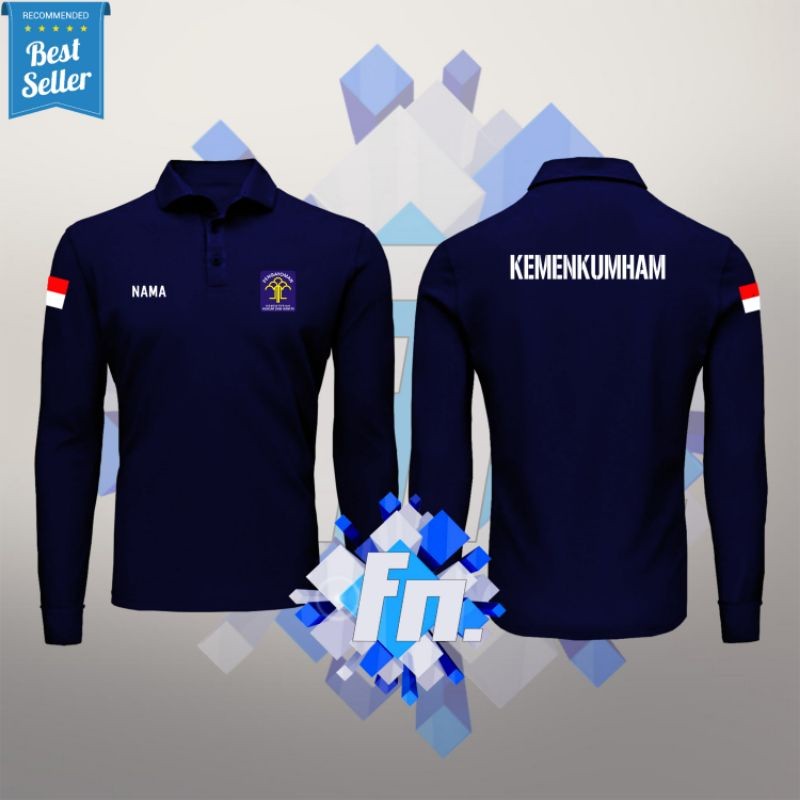 KAOS POLO SHIRT PANJANG KEMENKUMHAM KEMENTERIAN HUKUM DAN HAM