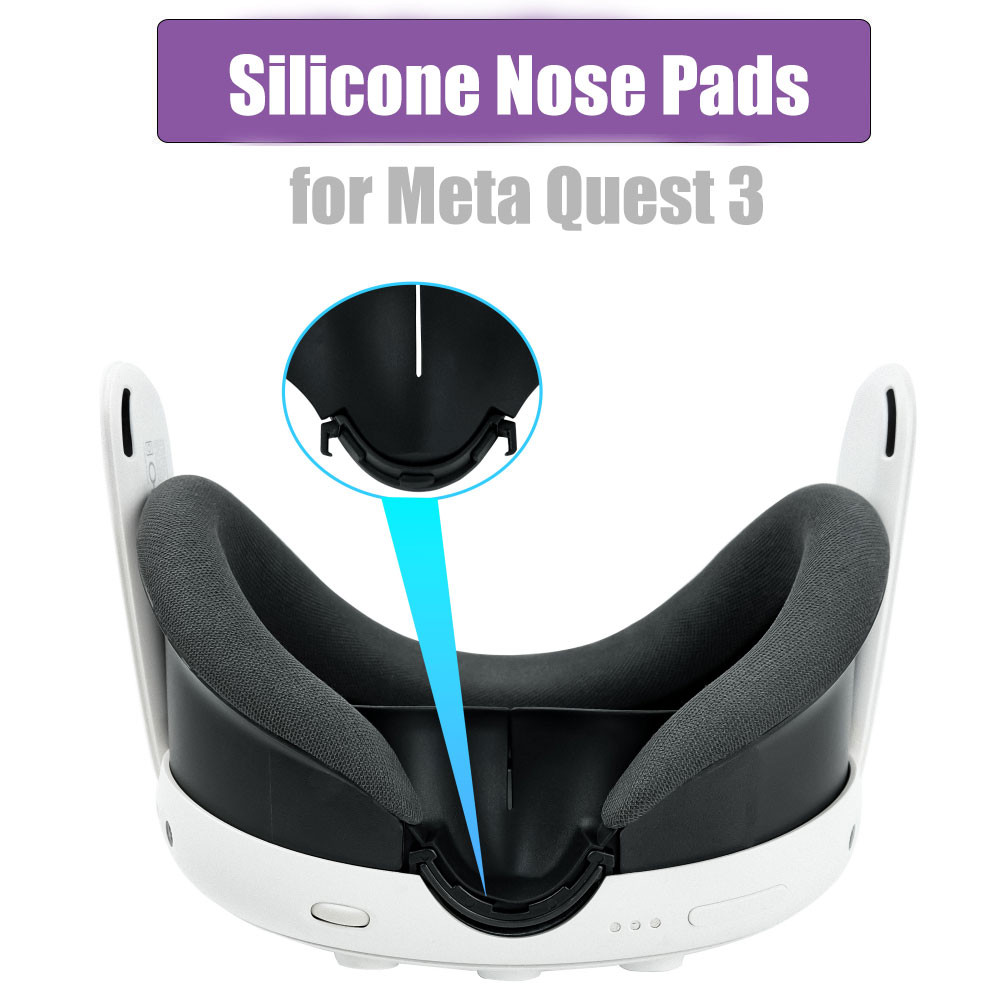 For Meta Quest 3 Silicone Nose Pad VR Headset Anti-sweat Replacement Nose Cover Washable For Meta Qu