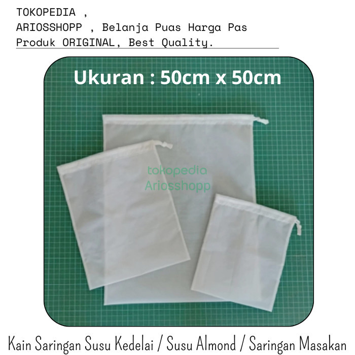 

Reusable Tea Bag / Cheese Cloth / Kantong Saringan Susu Rempah 50x50cm