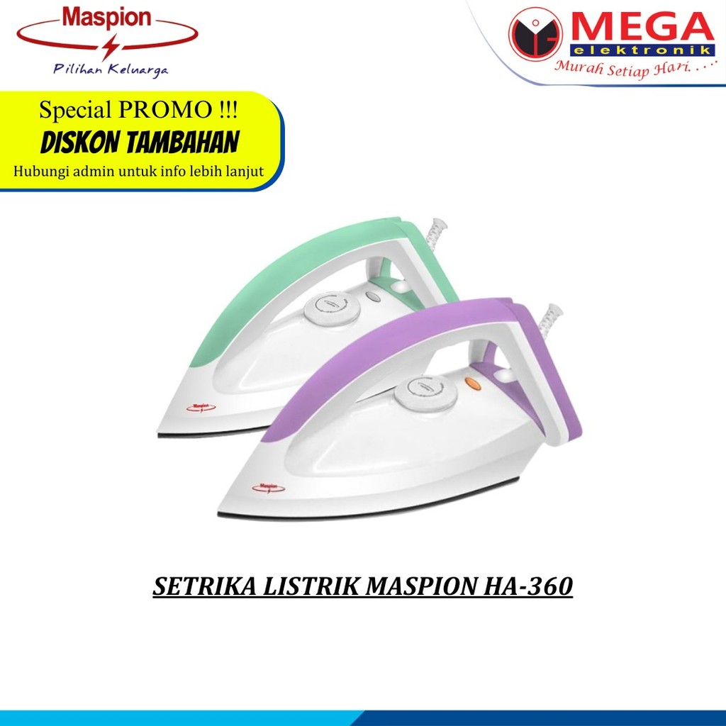 SETRIKA LISTRIK MASPION HA-360
