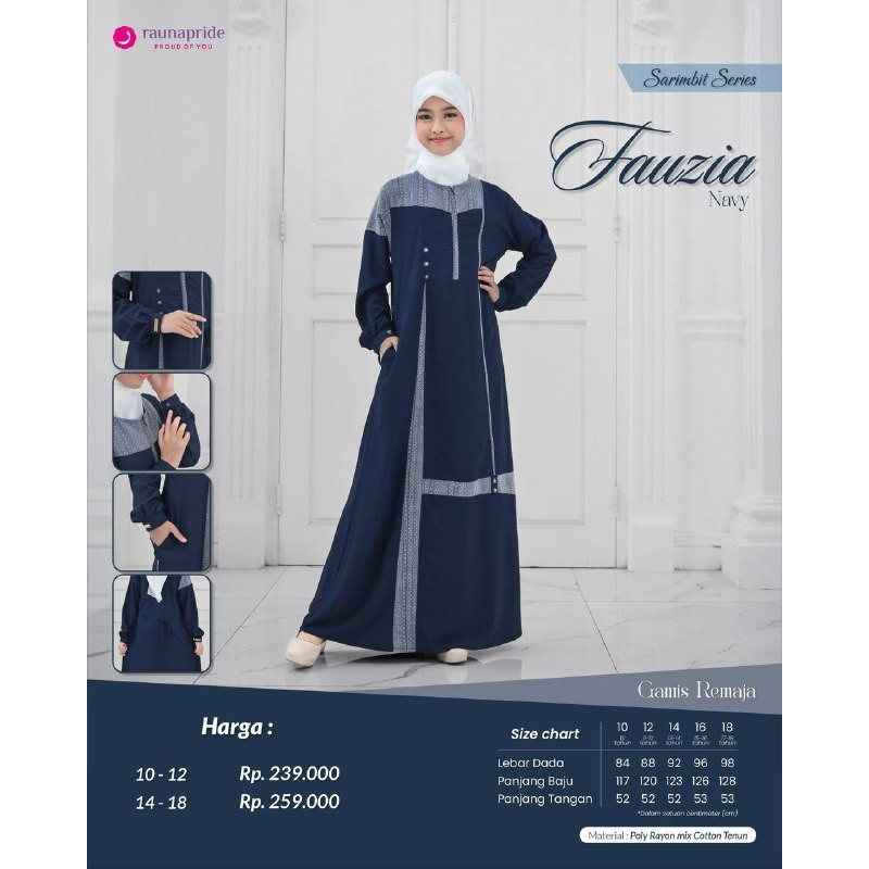 Raunapride Sarimbit Fauzia Gamis Remaja Simple