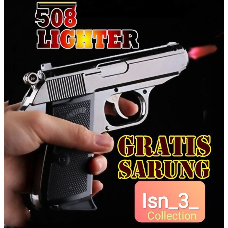 KOREK API PISTOL 2500 FULL BESI MODEL MAKAROF - PISTOL KOREK API LAS - KOREK GAS PISTOL