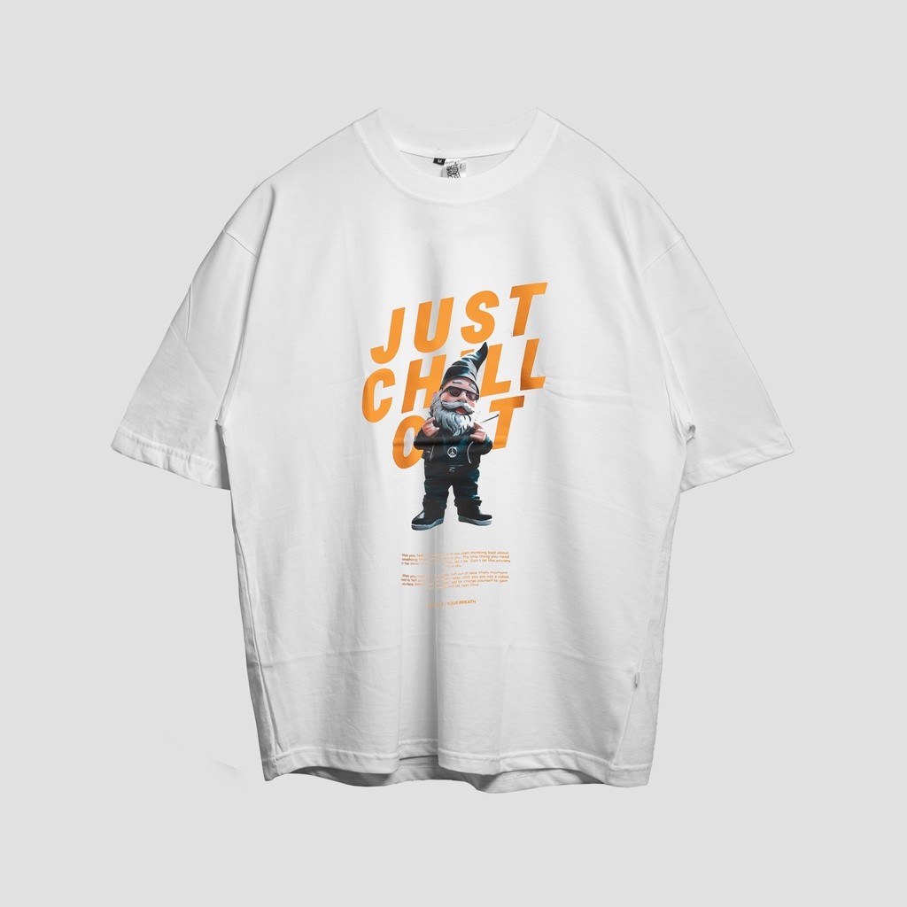 【COD】 Exhale Tshirt Justchill White Oversized T-shirt
