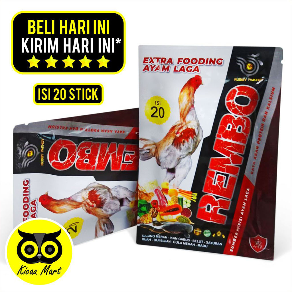 KICAU MART Extra Fooding Ayam Laga Rembo Rp Rubby Pakhoy Vitamin Ayam Jago Jantan Petarung Aduan Jam