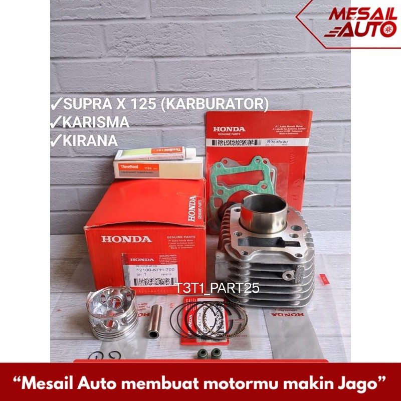 Blok + seher isi komplit (KPH) Supra x 125 lama karbu/karisma/kirana