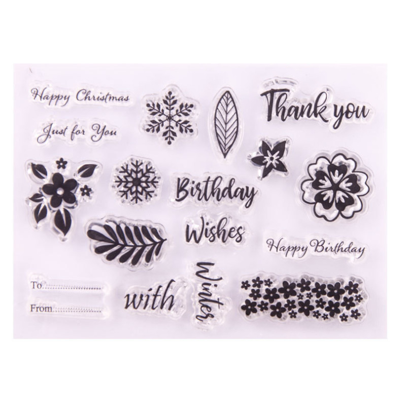 

Birthday Wishes Transparent Clear Silicone Stamp Seal DIY Scrapbooking Rubber Stamping Coloring Embossing Diary Decor Reusable T