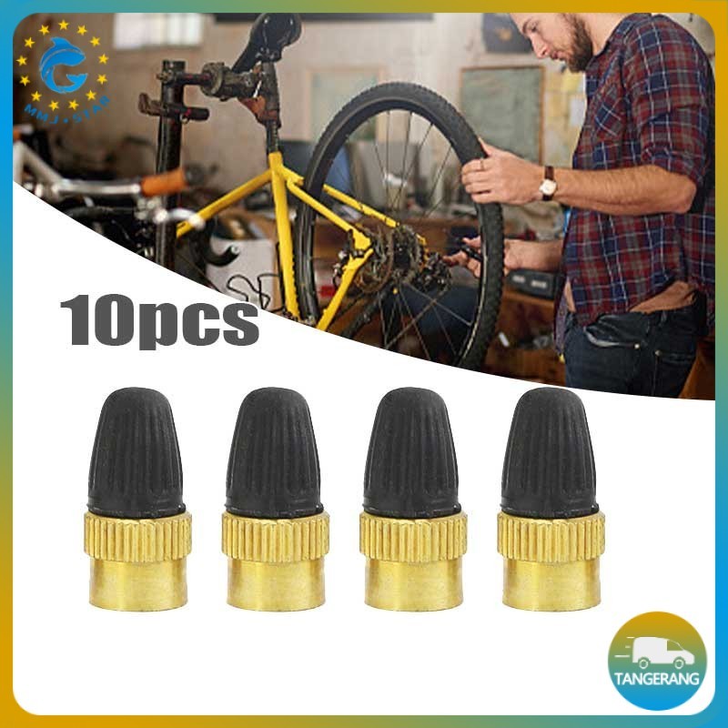 10PCS Tutup Pentil Ban Bukaan Pentil Ban Kuningan For Motor Sepeda