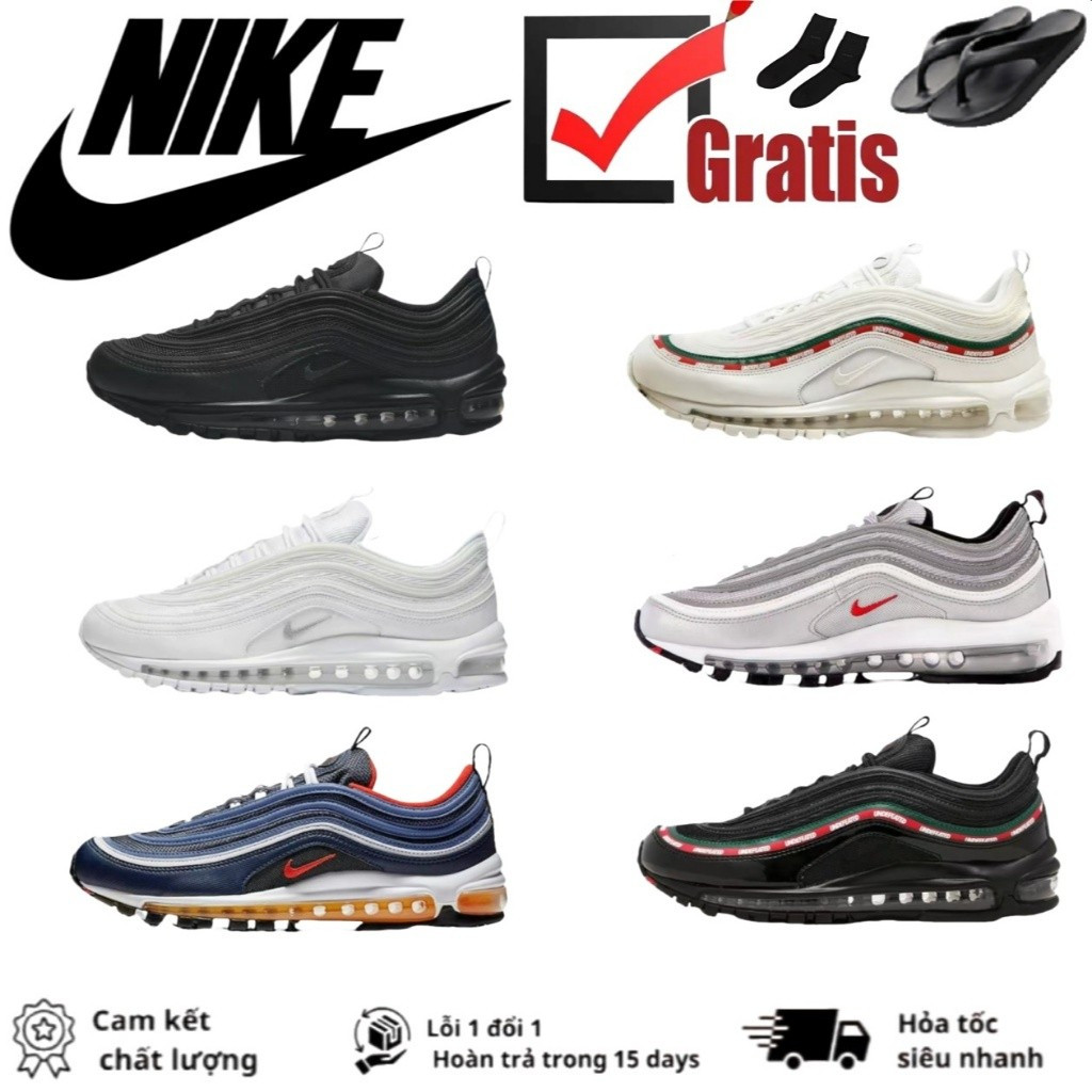 Sepatu lari low - cut Nike Air Max 97 yang cocok untuk segala gaya, terbuat dari kain dan sintetis k