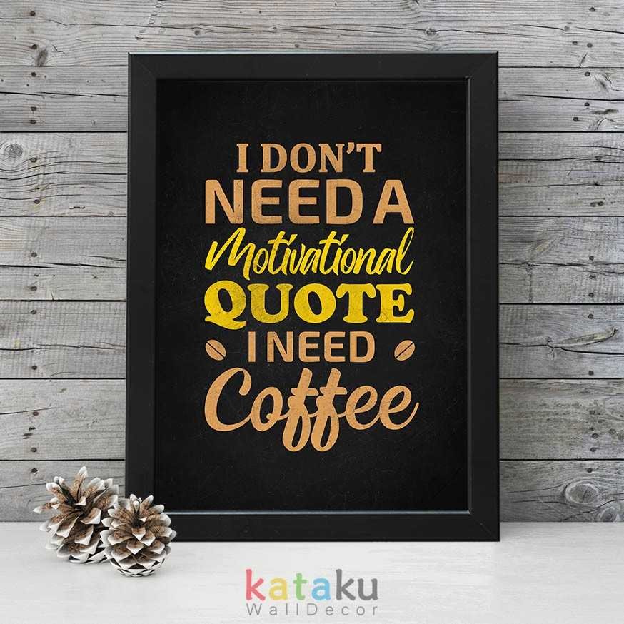 Hiasan Dinding Coffee Quotes Poster Tema Kopi Pajangan Dinding Rumah