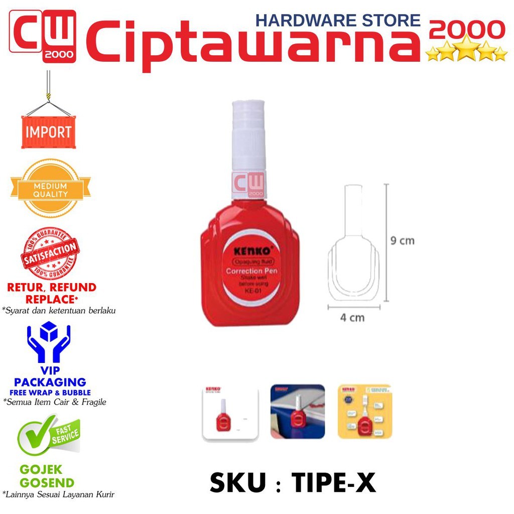 

Penghapus Cair Tipe x Kenko KE-01 - CW2H