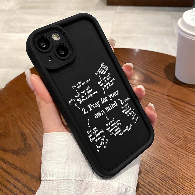 Softcase For OPPO A38 A31 2020 A32 A33 2020 A35 2021 A36 Deluxe Simple Proverbs Soft Pro Camera Sili