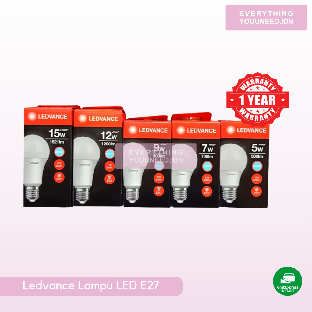 Ledvance Lampu LED 5 | 7 | 9 | 12 | 15 Watt Putih 6500K