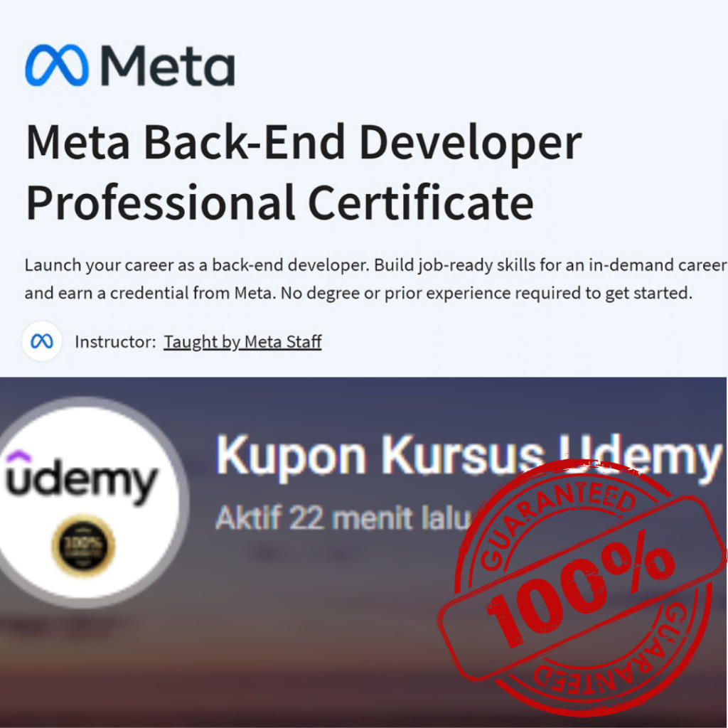 Meta Back-End Developer Professional Certificate - Coursera Course