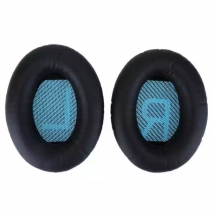 Bose Earpad Cushion Busa QC2 QC15 QC25 QC35 AE2 2i 2W - HITAM, BIRU, KHAKI - Cream-biru