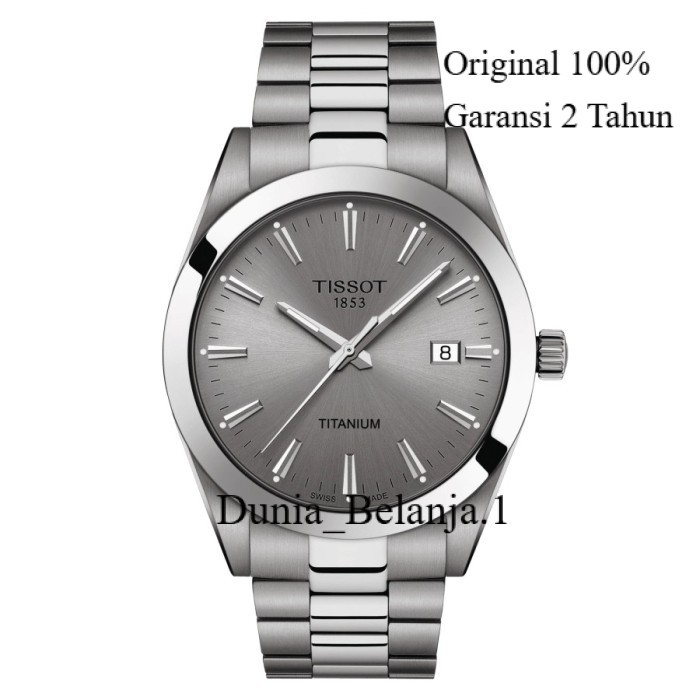 Original 100% Jam Tangan TISSOT T127.410.44.081.00 Gentleman Titanium Grey Dial Garansi resmi 2 Tahu