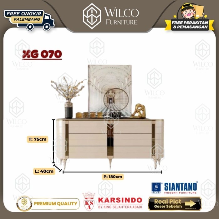 Bufet Pajangan Modern XG 070 Karsindo | Bufet TV Import Minimalis | Meja Bufet Import