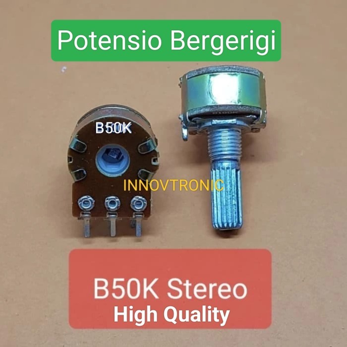 RX B50K Stereo Rotary Stepper Klik Potensio WH148 High Quality