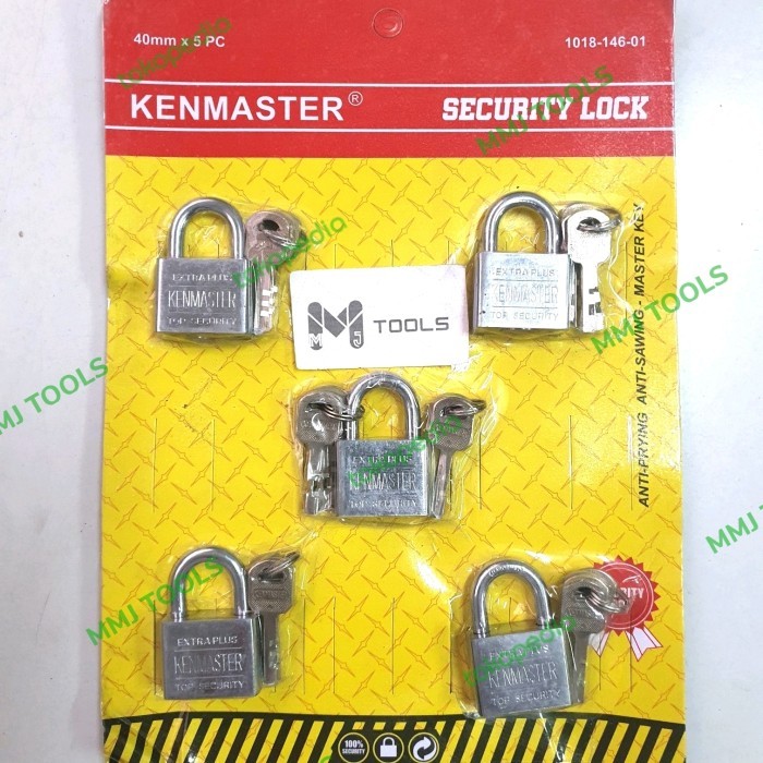 Gembok Master Key KEN MASTER 40mm x 5 pcs - KEN MASTER gembok master