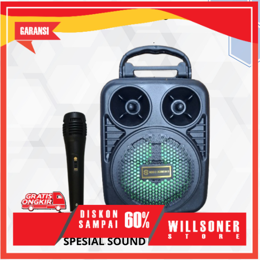 speaker bluetooth + mic karaoke kimiso 316 speaker bluetooth karaoke