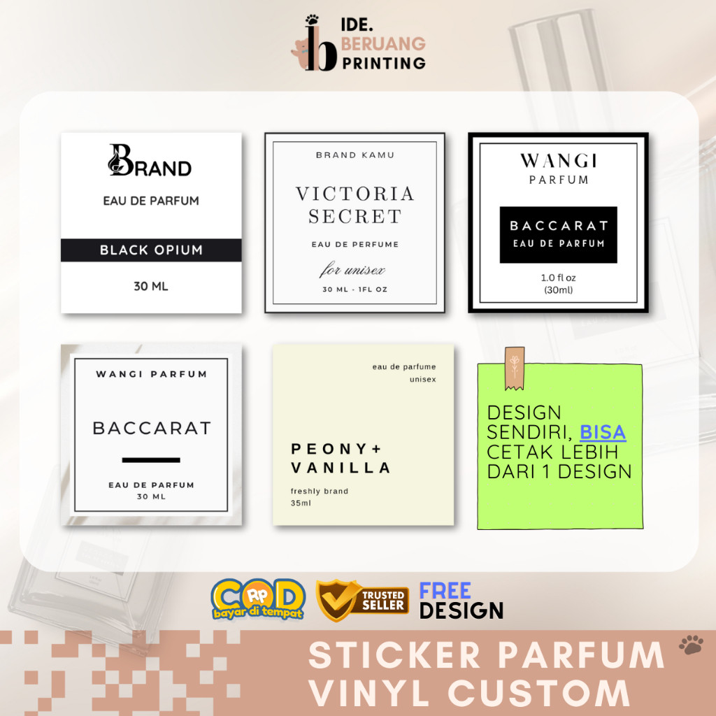 

PROMO AMBYAR Sticker Label Parfum / Perfume / Parfume / Sticker Box Parfum Custom Tulisan TERMURAH