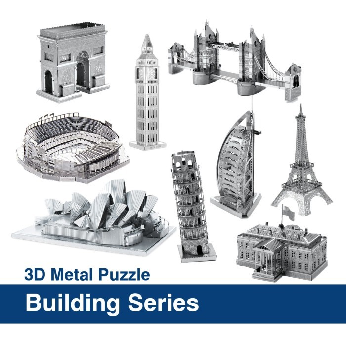 Metal Puzzle 3d Building Series - Puzzle Bangunan Bersejarah