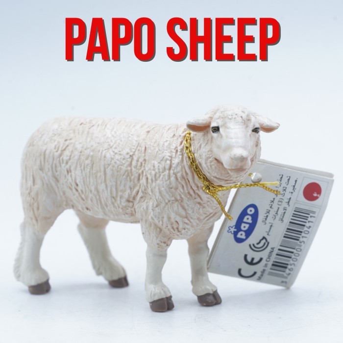 PAPO Sheep Domba Gibas Biri Biri Ovis Aries Mainan Figure Binatang Miniature Hewan Animal Figurine P