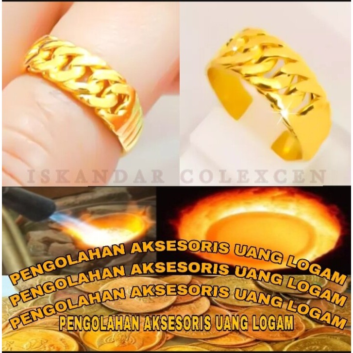 KOIN ASLI Cincin rantai Bahan Koin Logam 1991