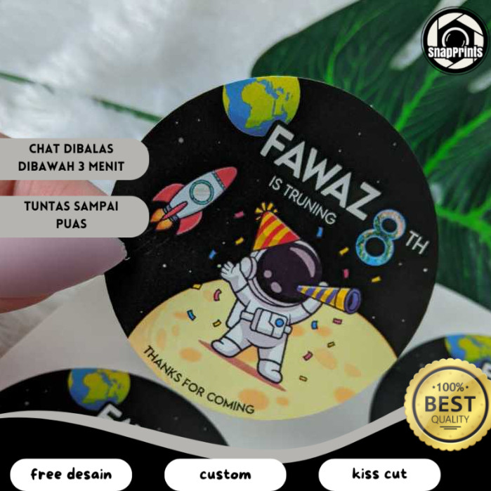 

SP 9-15 Cetak Sticker Label Ultah Anak Stiker Bulat Ulang Tahun Free Desain Custom Nama
