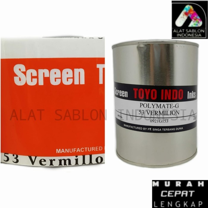 

[Promo]Terjangkau TINTA TOYO POLYMATE VERMILION G53 TINTA SABLON PLASTIK 1kg
