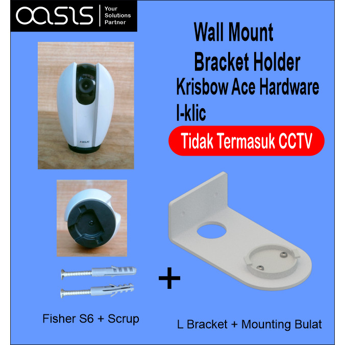 Krisbow Ace Hardware I-klic Security Camera CCTV Wall Mount Bracket Holder
