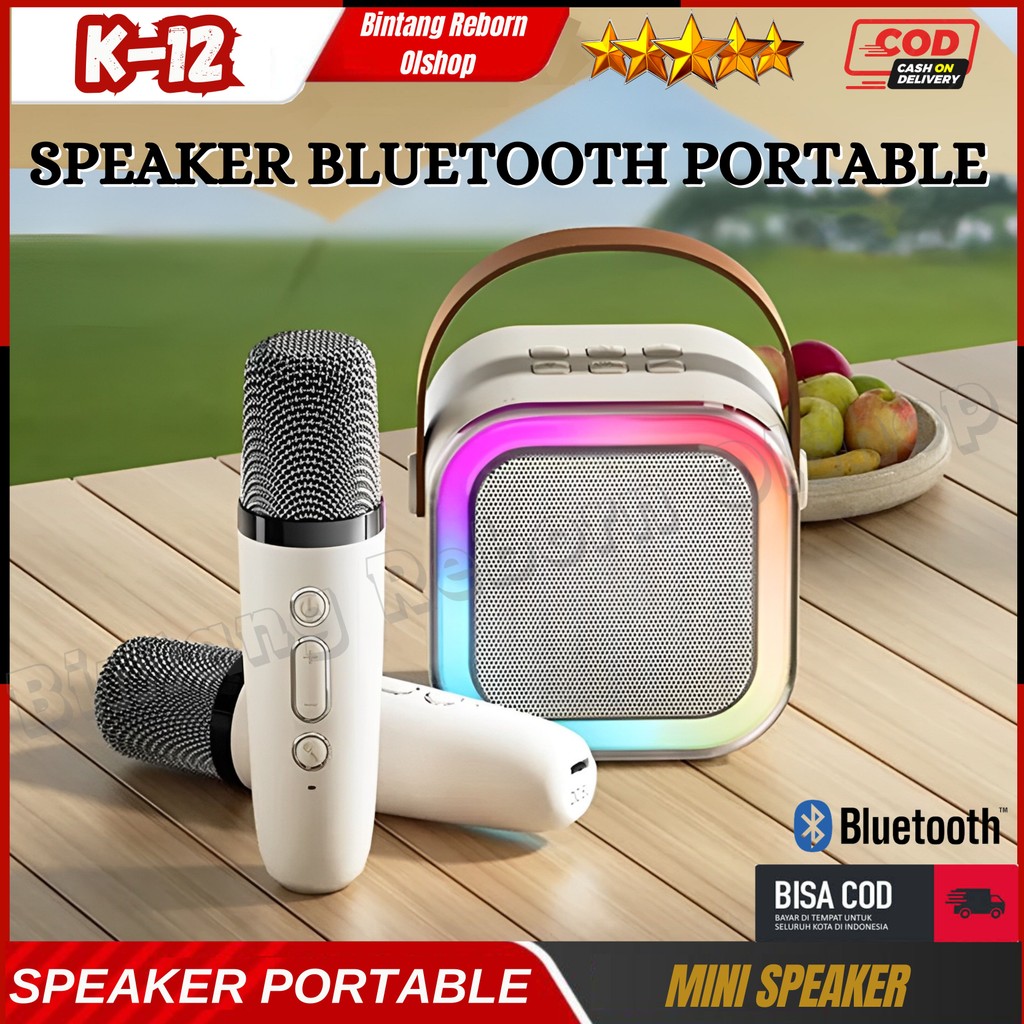 SERBA COD Speaker Bluetooth Mini ( GRATIS 2 MIC WIRELESS ) Salon Bluetooth Full Bass / Speaker Bluet