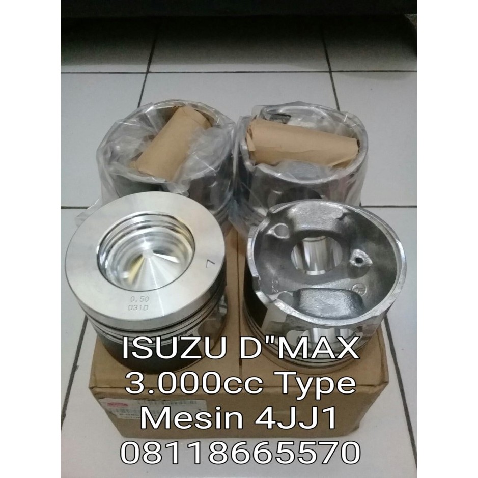 PISTON ASSY SEHER DMAX D MAX 3000cc type Mesin 4JJ1 MADE JEPANG STD 50 - STANDART BERKUALITAS