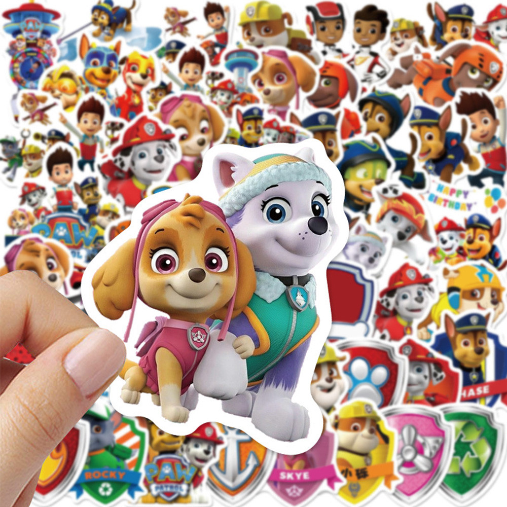 

10/30/50PCS Cute PAW Patrol Stickers Ryder Marshall Rubble Chase Cartoon Decal Decorative Phone Car Kawaii Anime Sticker for Kid