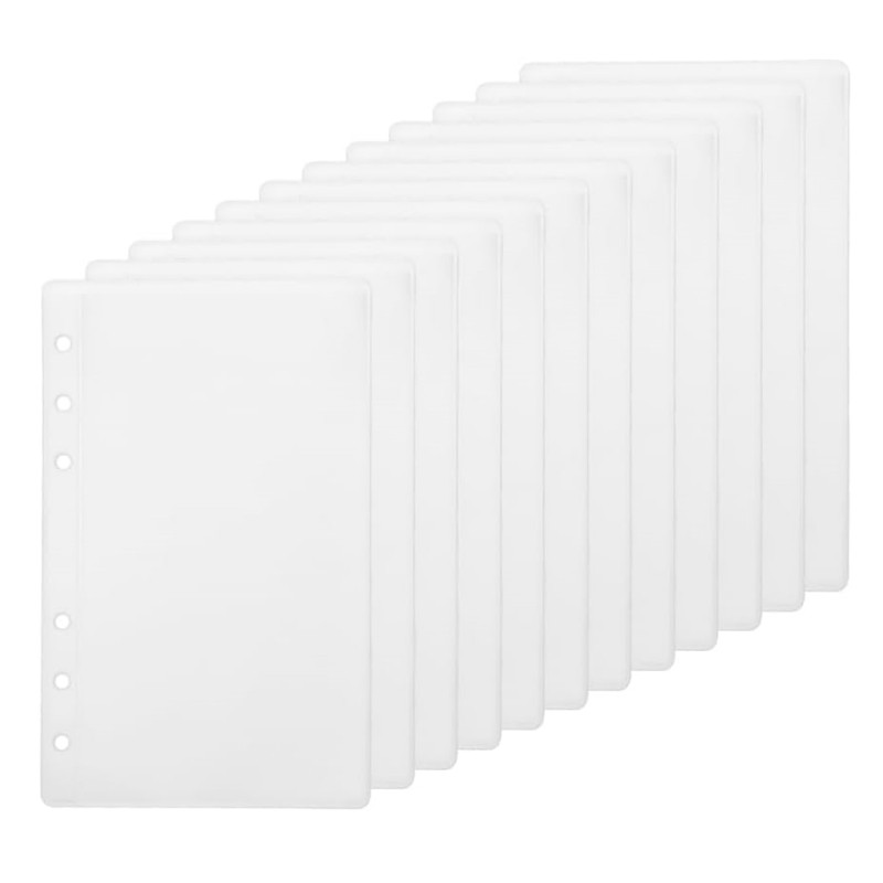 

12PCS A5 A6 A7 Binder Pocket Frosted Pouches Zipperless Cash Envelopes Loose-leaf Sleeves Page Protectors Budget Binders Refill