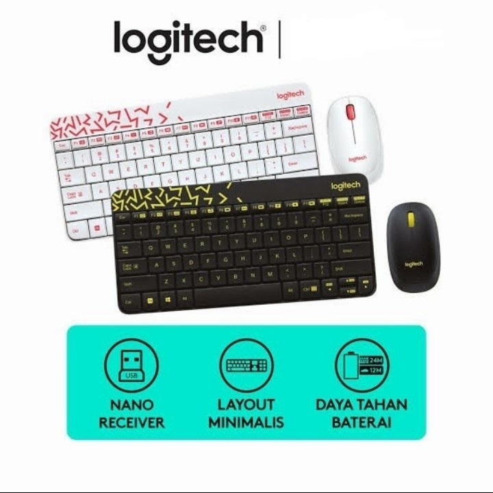 Logitech Wireless Combo Keyboard + Mouse Mk240 - M212 Mini keyboard