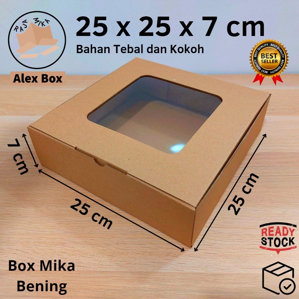 

TEBUS MURAH Kardus Mika 25 x 25 x 7 cm... model diecut, untuk kue hampers dll TERLARIS