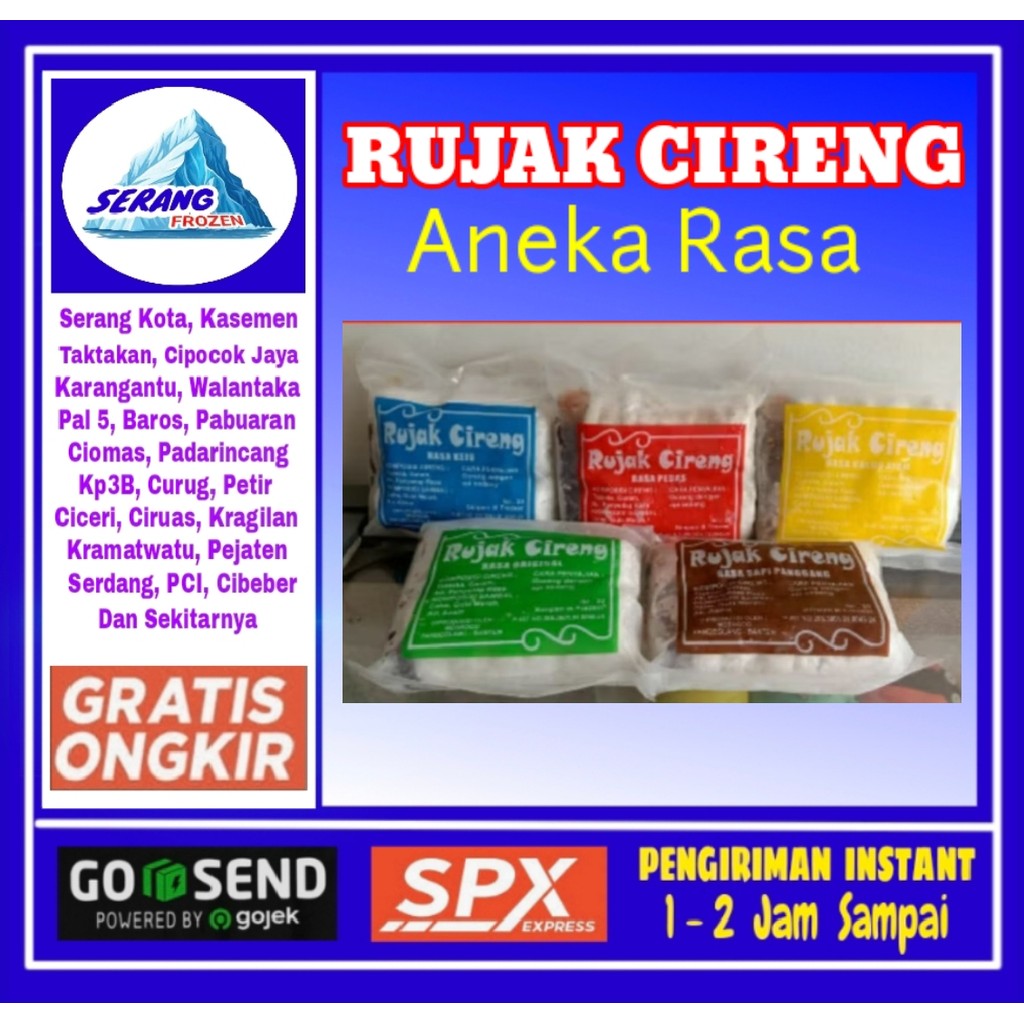 

Rujak Cireng Mesrood Aneka Rasa isi 20 pcs, Serang Frozen