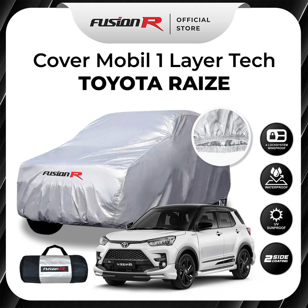 FUSION R COVER MOBIL PUTIH SARUNG MOBIL RAIZE ROCKY