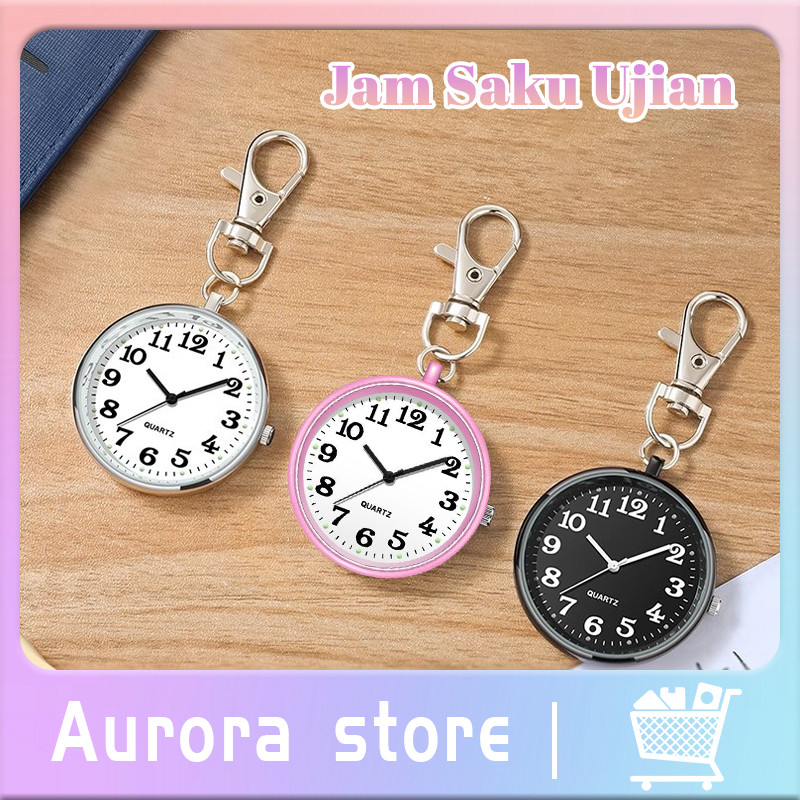 Jam Saku Gantungan Kunci Perawat Mini Hadiah Dokter Nurse Watch Jam Saku Perawat