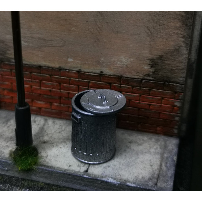 Miniatur Tong Tempat Sampah 7 Diorama Diecast Unpainted