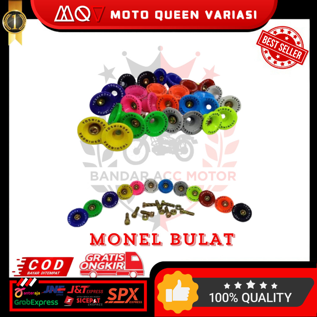 PROMO Ring Monel Sharky MONEL BULAT + BAUT ISI 20 Bahan Plastik + Mur Baut - Variasi Motor