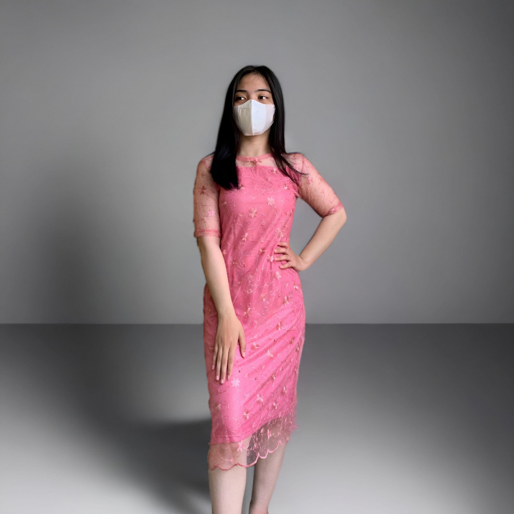 Dress Paula V.2 Dress Pesta Mewah Elegan Dress Brokat Tulle Mutiara Terbaru