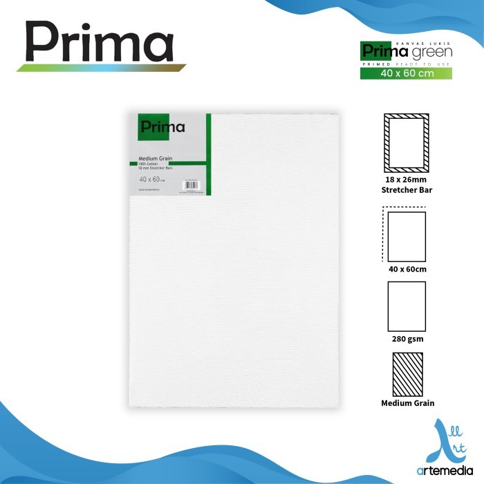 

promo -Kanvas Lukis Prima Green 40x60cm Cotton Canvas