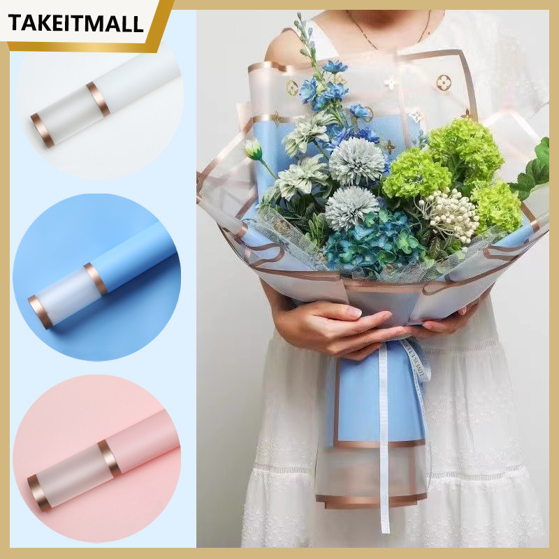 [20 LEMBAR] Double Frame List WRAPPING PAPER FLOWER WRAPPING/WATERPROOF PAPER BOUQUET