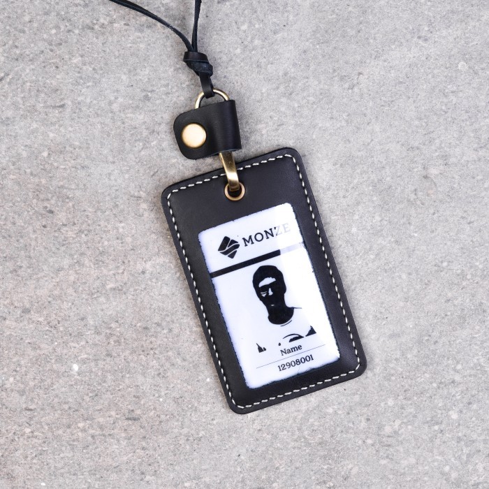 

[New Collection] Leather ID Card Holder - Black