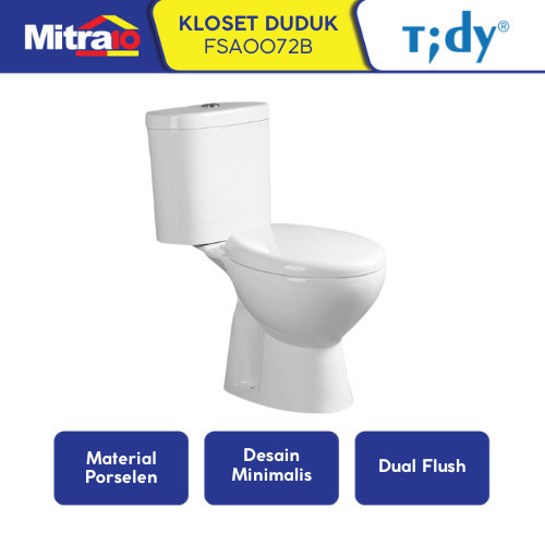 Tidy Kloset Duduk Dua Bagian FSA 0072B 35cm x 77cm x 63cm Putih