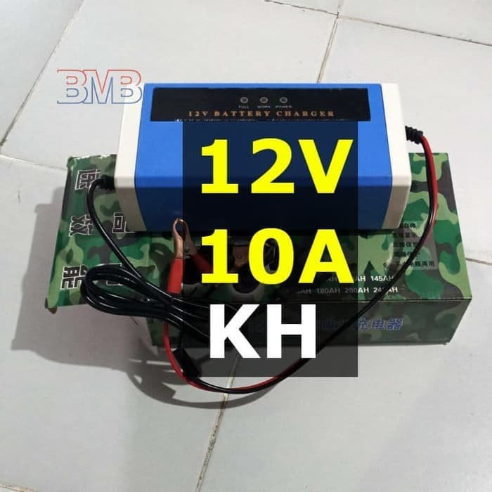 KH Cas Aki 10A 12V Charger Mobil untuk 50ah - 105ah