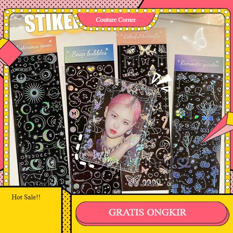 

【CORNER1】PROMO!! Stiker laser Shining Hologram Sticker Korea KPOP DIY Photocard Sticker