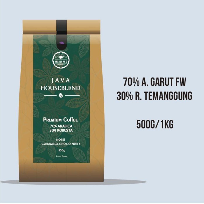 

GK Kopi Espresso Java Blend 70% Arabika 30% Robusta 1kg - Biji / Bubuk - 500 Gram, Biji Kopi